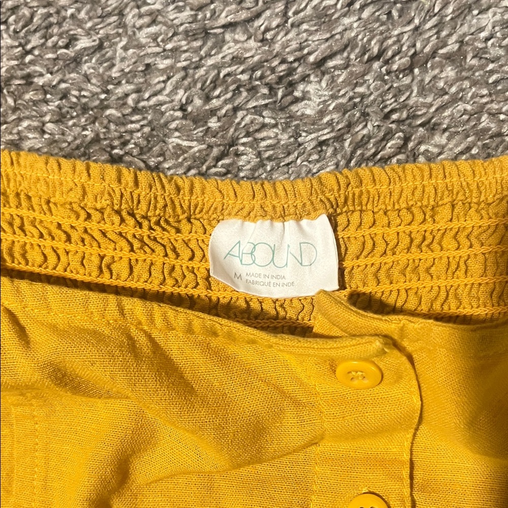 Abound Mustard Puff Sleeve Blouse - Picture 4 of 5